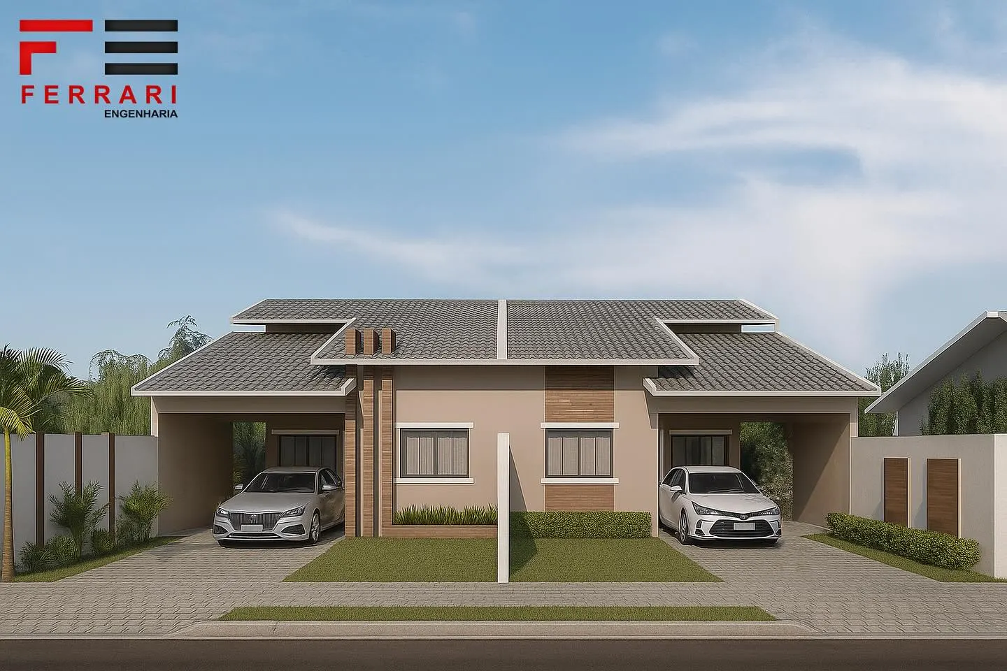 Render do projeto residencial ME em Bragantina