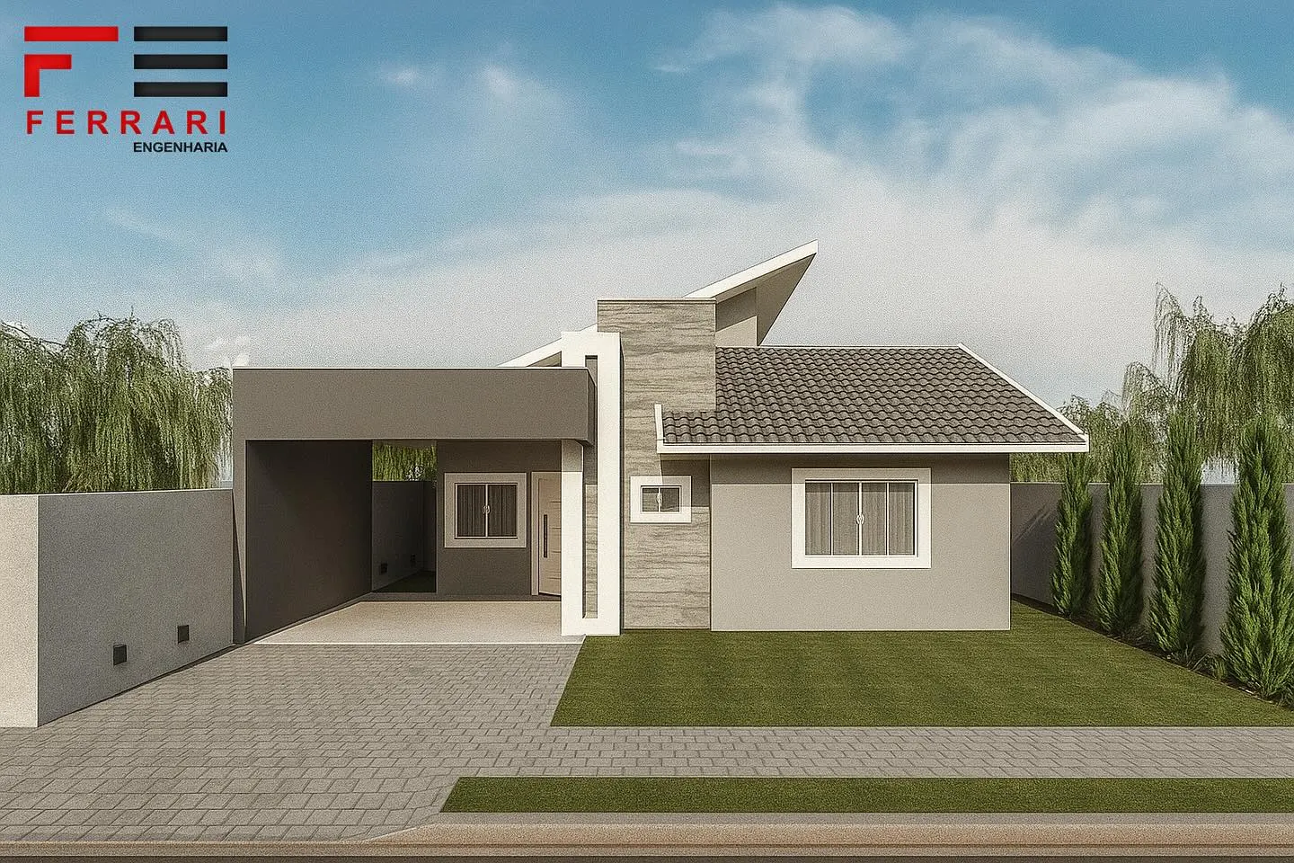 Render do projeto residencial LA em Engenheiro Azaury