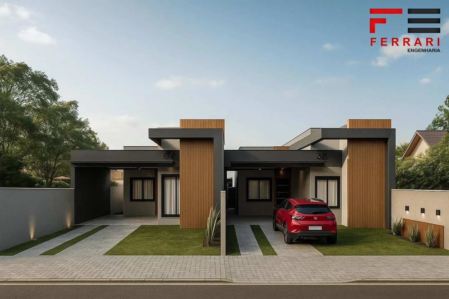 Render do projeto residencial BE em Tupãssi