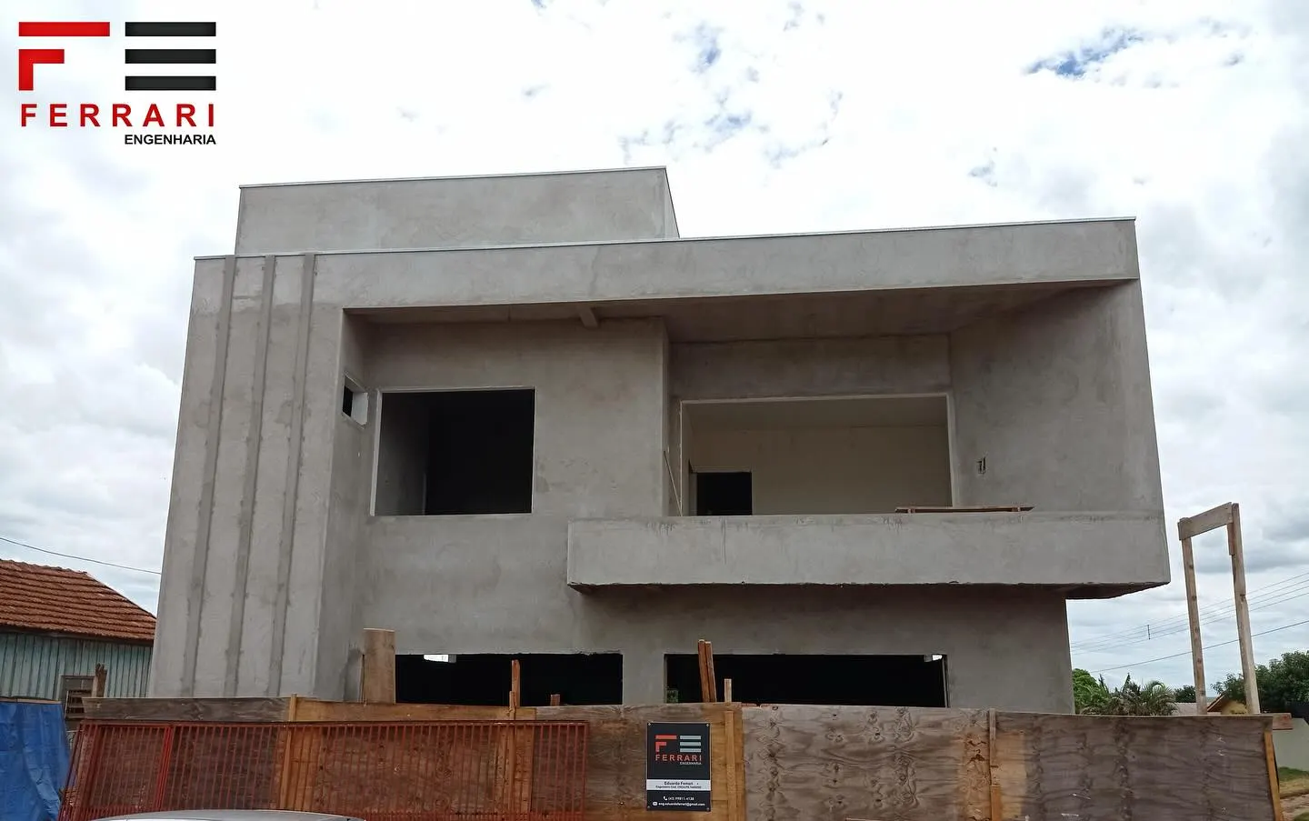 Obra do projeto comercial/residencial PS em Jotaesse