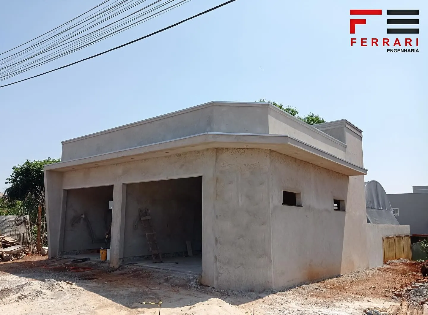 Obra do projeto comercial JM em Tupãssi