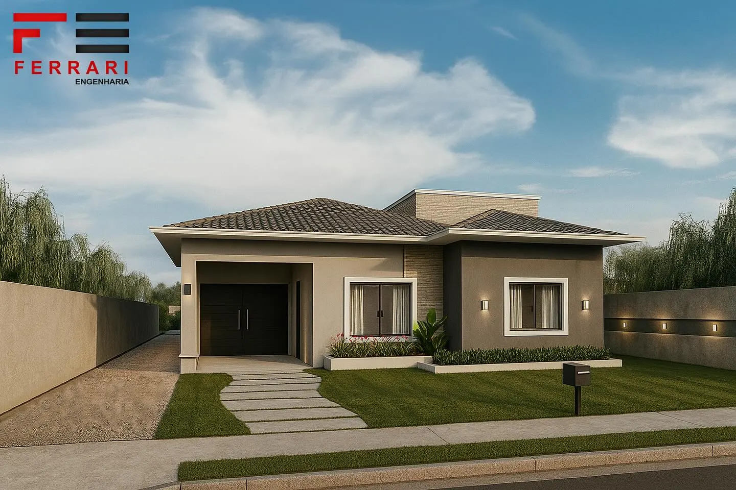 Render do projeto residencial VC em Palmitolândia