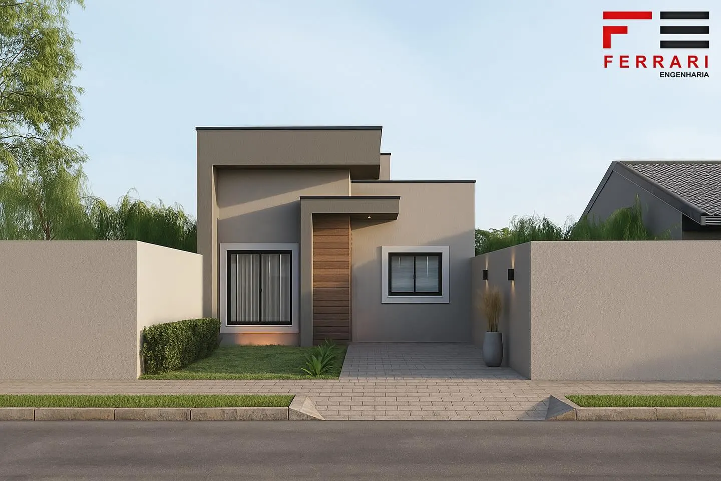Render do projeto residencial MG em Bragantina
